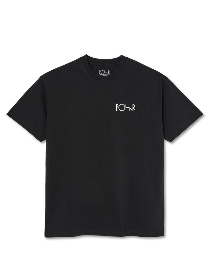 Polar Skate Co. Stroke Logo T-Shirt Spring 2024 | BLACK