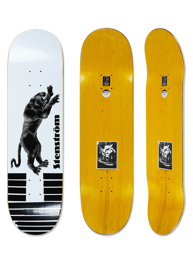 Polar David Stenstrom Tape And Panther Short 8.5'' Skateboard | WHITE