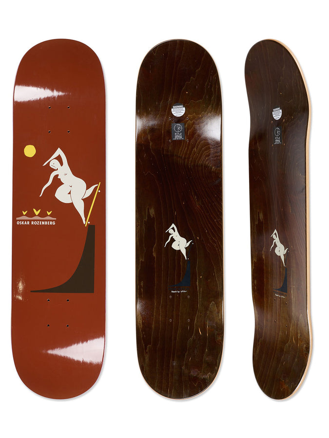 Polar Oskar Rozenberg BS Noseblunt Burnt Red Skateboard Deck | BURNT RED
