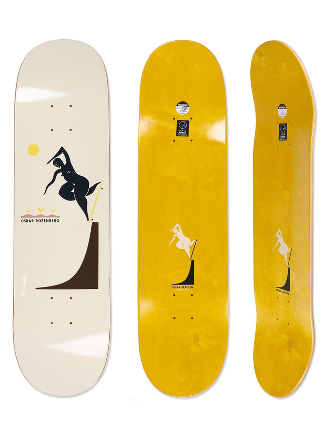 Polar Oskar Rozenberg BS Noseblunt Cream Skateboard Deck | CREAM