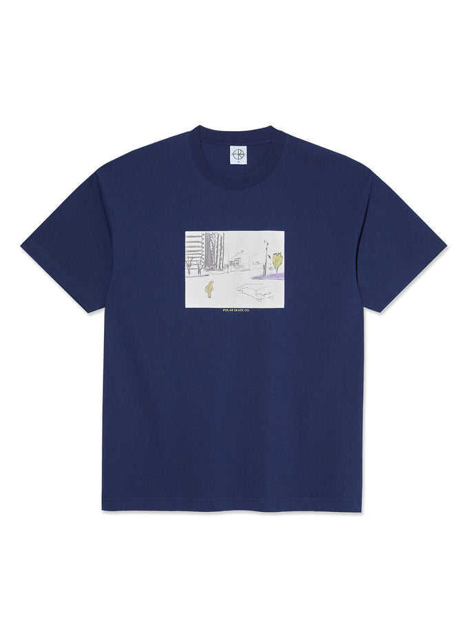 Polar Skate Co Downtown T-Shirt Fall 2025 | DARK BLUE