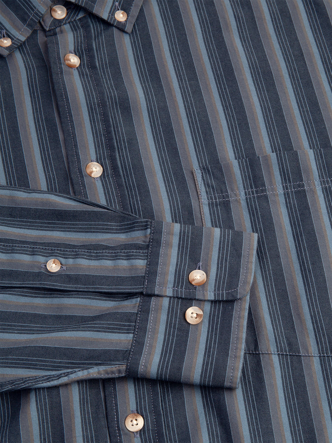 Polar Skate Co. Ben L/S Buttondown Shirt Holiday 2026 | BLUE STRIPE