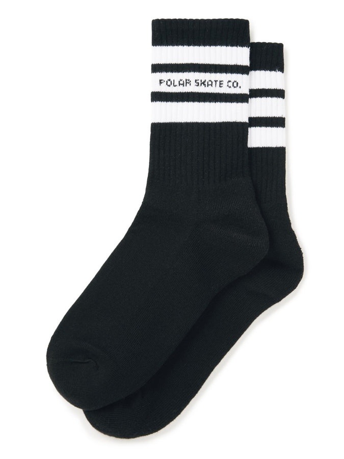 Polar Skate Co. Fat Stripe Socks | BLACK