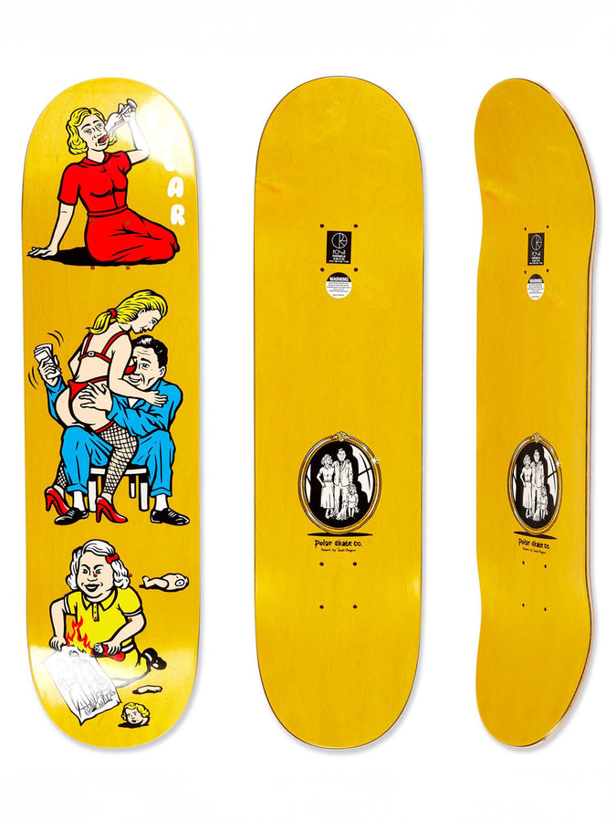 Polar Skate Team Model Family Affair 8.25'' Skateboard Deck | YELLOW