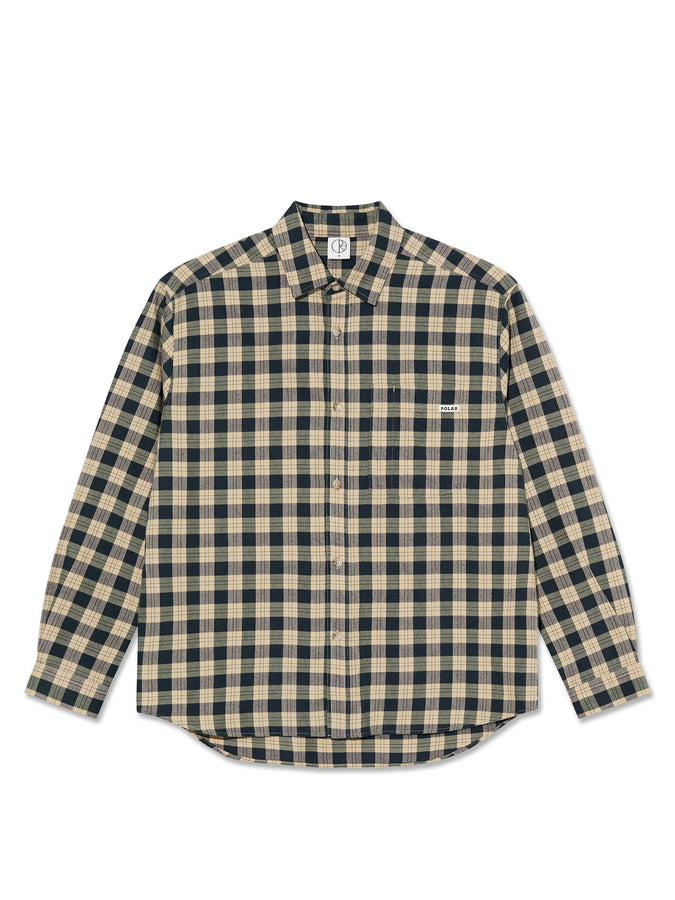 Polar Skate Co Mitchel Long Sleeve Buttondown Shirt Spring 2026 | TEAL/BUTTER
