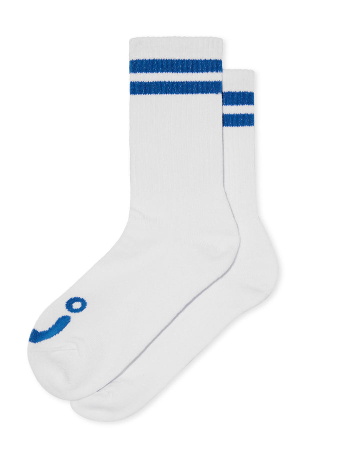 Polar Rib Happy Sad Socks | WHITE/BLUE