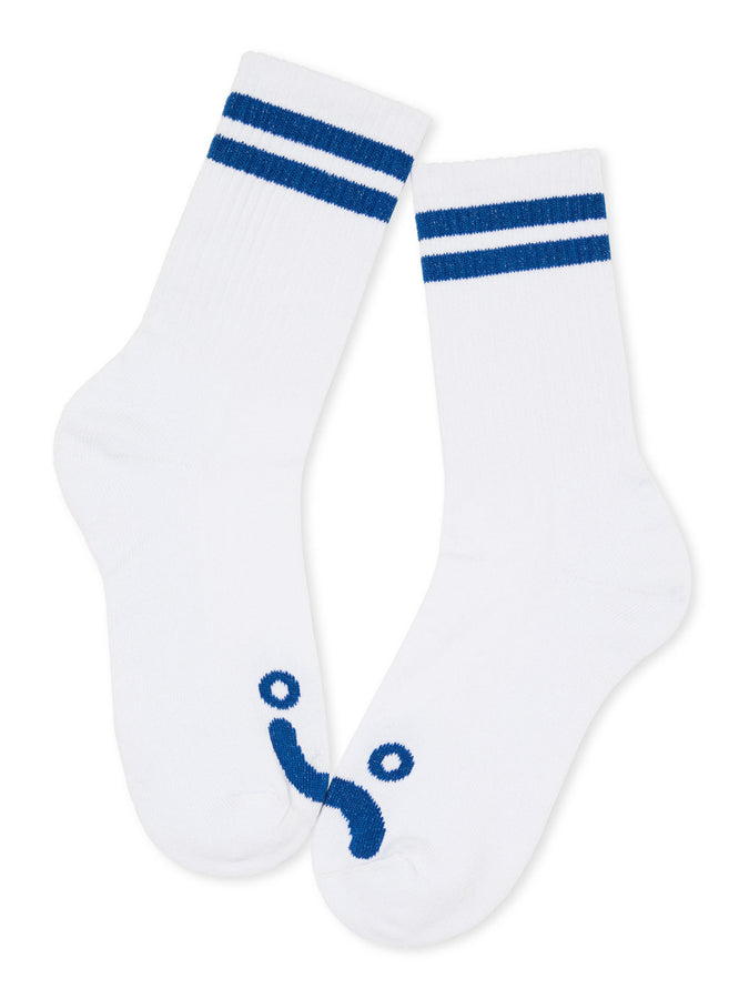 Polar Rib Happy Sad Socks | WHITE/BLUE