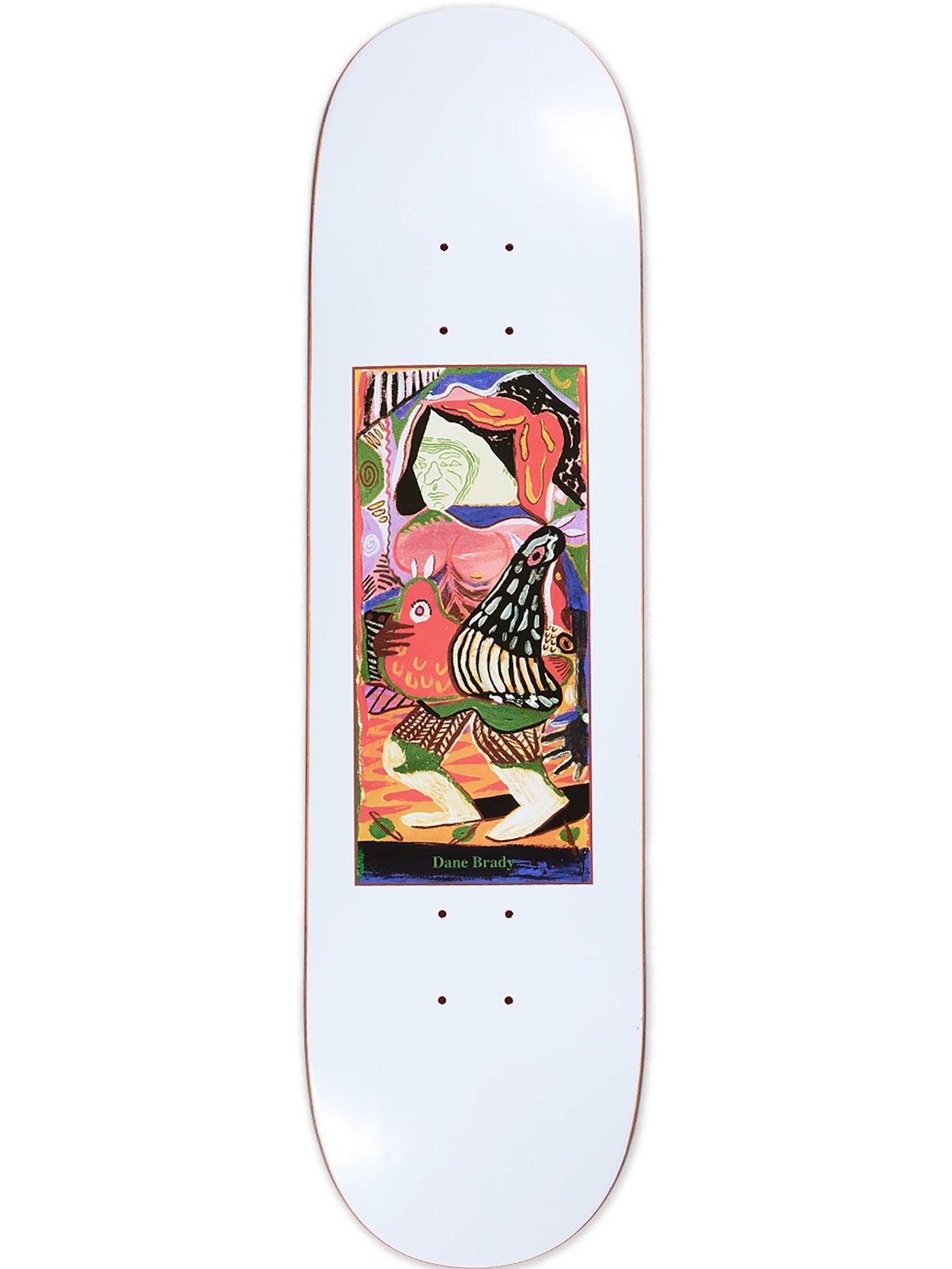 Polar Skate Co. Dane Brady Pigeons White Skateboard Deck | EMPIRE