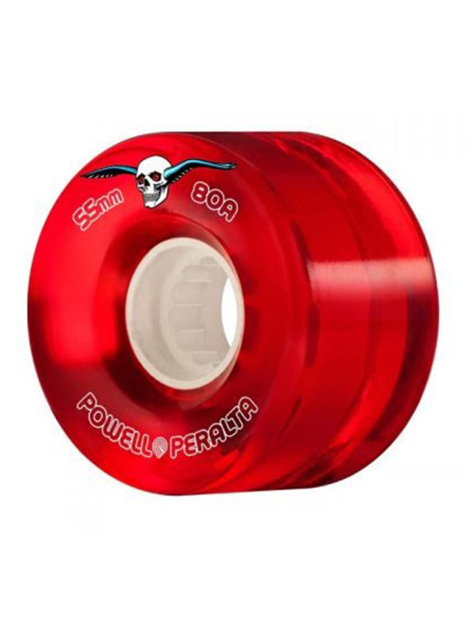 Powell-Peralta H8 Clear 63mm Cruiser Wheels | RED