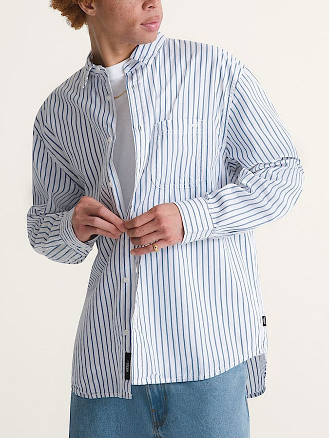 Vans Lx Dobby Stripe Long Sleeve Buttondown Shirt Spring 2026 | WHITE (WHT)