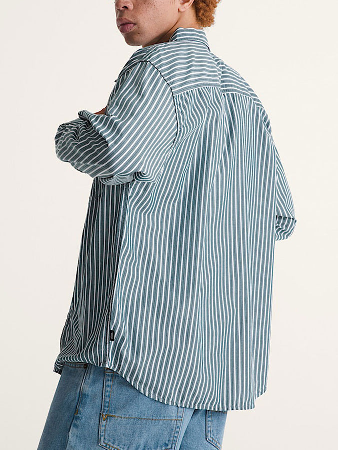 Vans Lx Dobby Stripe Long Sleeve Buttondown Shirt Spring 2026 | MYSTIC MOSS (FRJ)