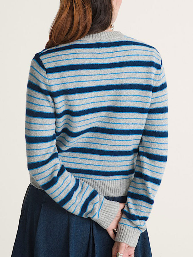 Vans Dolly Stripe Cardigan Spring 2026 | CEMENT HTR/BRIGHT AZURE (GDR)