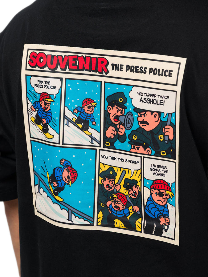 Souvenir Press Police T-Shirt Fall 2026 | BLACK