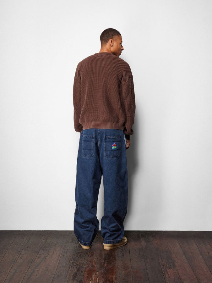 Butter Goods Distressed Waffle Sweater Spring 2026 | WASHED BARK