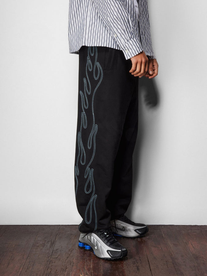 Butter Goods Flame Fleece Pants Spring 2026 | BLACK