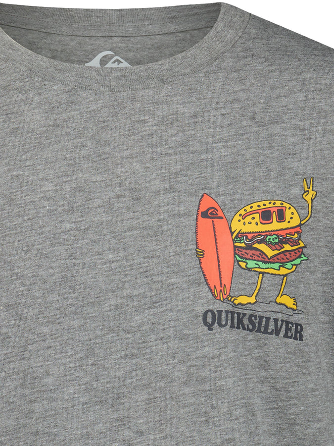 Quiksilver Burger Wipeout T-Shirt Fall 2026 | MEDIUM GREY HEATHER (033)