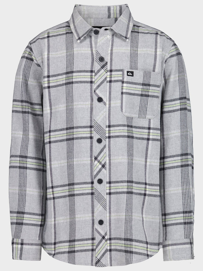 Quiksilver Brooks Plaid Flannel LS Buttondown Shirt Fall 2026 | GREY HEATHER (030)