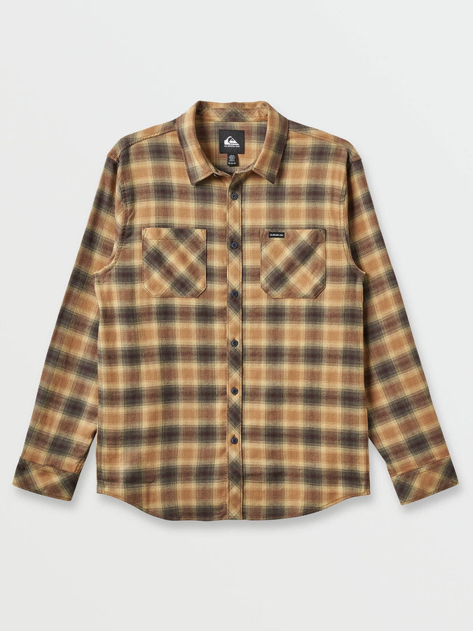 Quiksilver Terrace Stretch Flannel Buttondown Shirt Fall 2025 | ALMOND (AMD)