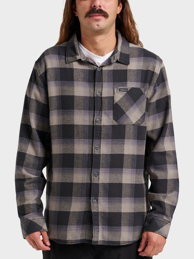 Quiksilver Penmar Check Flannel Long Sleeve Buttondown Shirt Fall 2025 | PHANTOM (PHT)