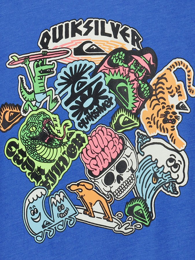 Quiksilver Sticker T-Shirt Spring 2026 | NEBULAS BLUE HEATHER (405)