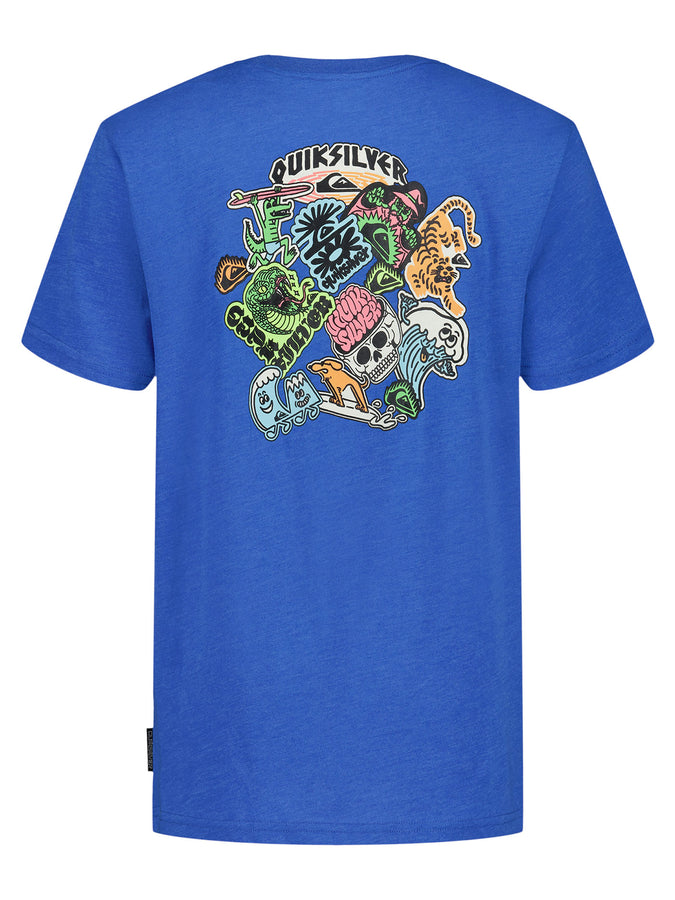 Quiksilver Sticker T-Shirt Spring 2026 | NEBULAS BLUE HEATHER (405)