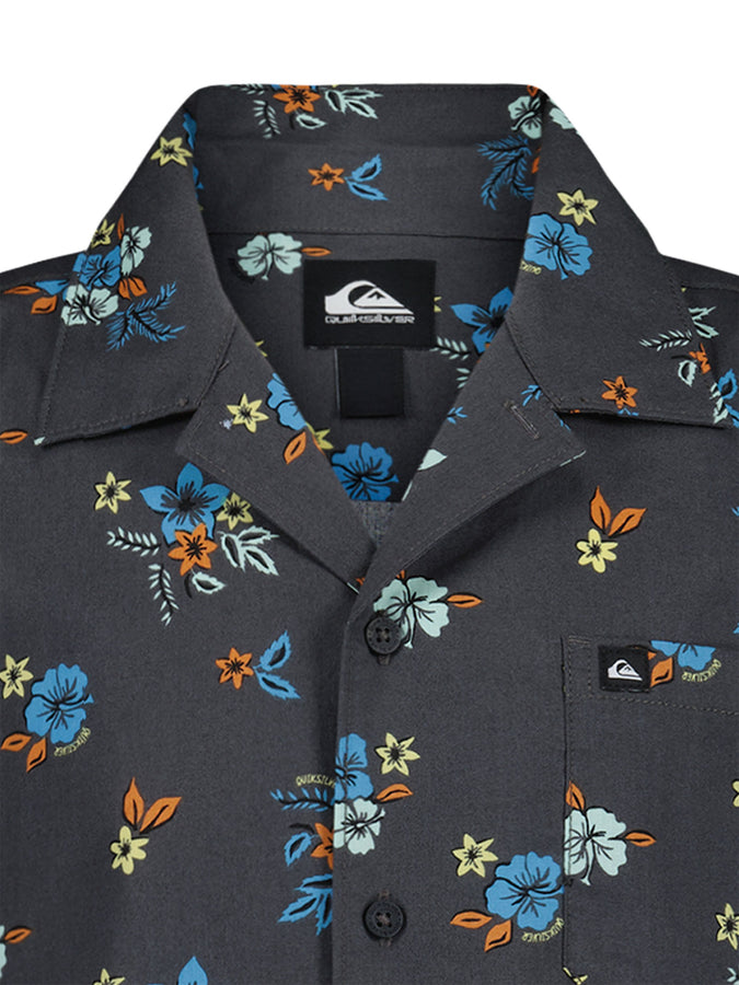Island Flowers Camp Short Sleeve Buttondown Shirt (Youth 7-14)