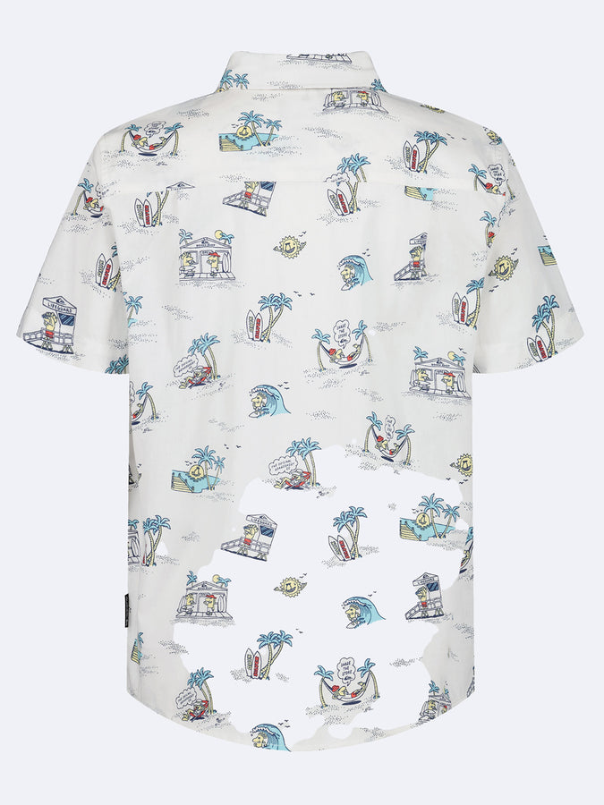 Quiksilver Surf Doodle S/S Buttondown Shirt Summer 2026 | OFF WHITE (105)