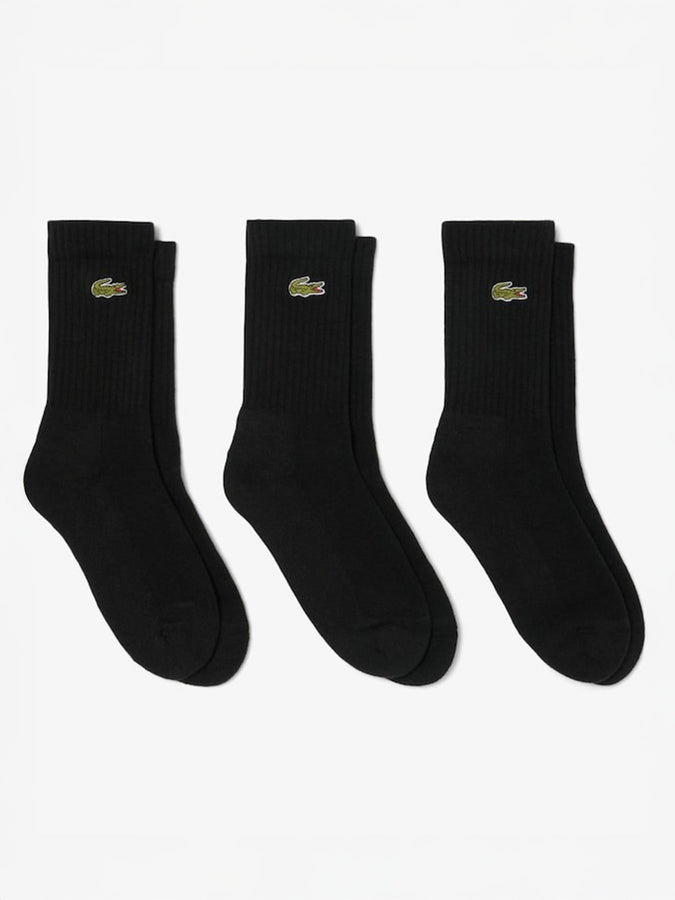 Lacoste Sport 3 Pack Socks | BLACK (8VM)
