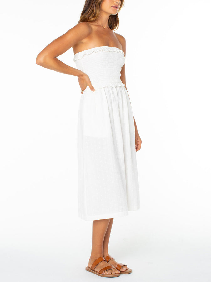 Roxy Avalon Tube Midi Dress Summer 2026 | CLOUD DANCER SOLID (WCB)