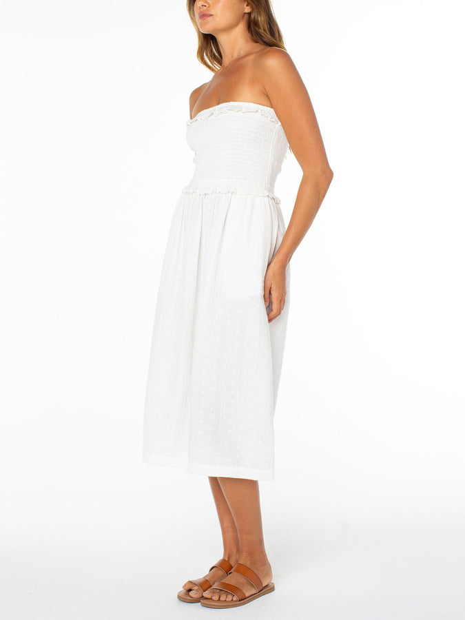 Roxy Avalon Tube Midi Dress Summer 2026 | CLOUD DANCER SOLID (WCB)