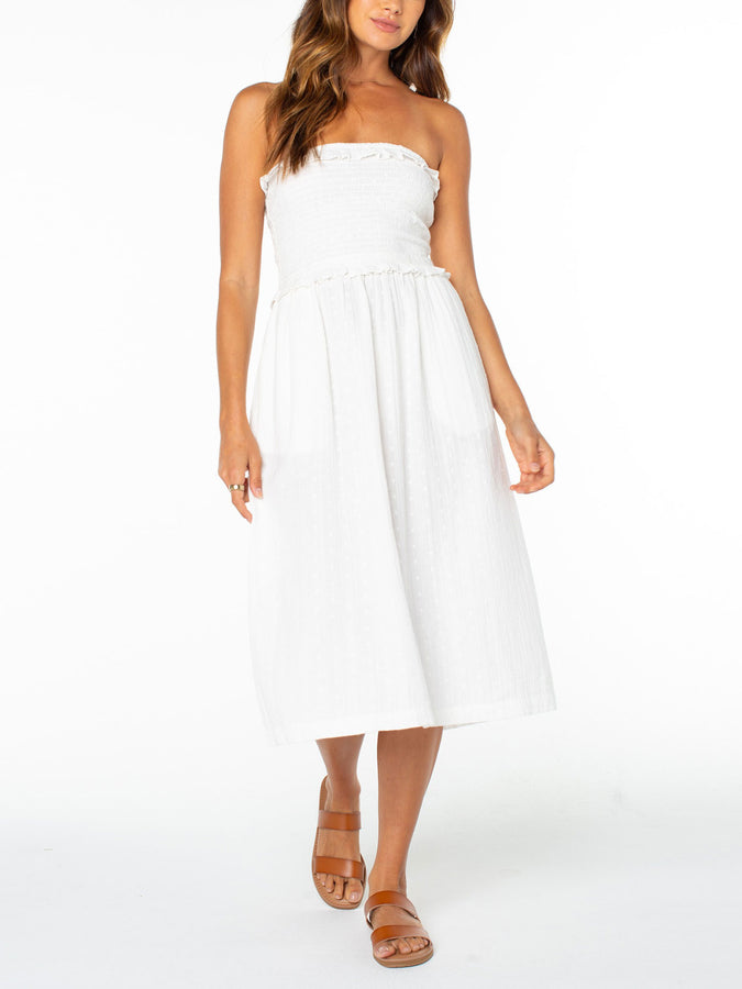 Roxy Avalon Tube Midi Dress Summer 2026 | CLOUD DANCER SOLID (WCB)