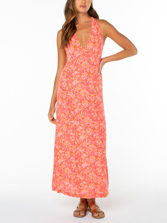 Roxy Beach Day Maxi Dress Summer 2026 | HOT CORAL SEA SPELL (NHC)