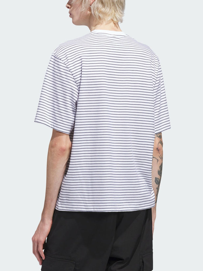 Adidas Skate Yarn Dye White/Dark Navy T-Shirt Spring 2026 | WHITE/DARK BLUE