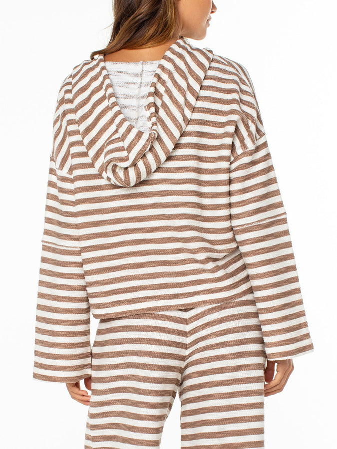 Roxy Rich Coast Hoodie Summer 2026 | BROWNIE FREEBIRD STRIPE (CBR)