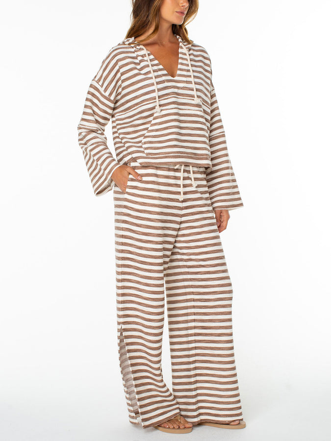 Roxy Rich Coast Hoodie Summer 2026 | BROWNIE FREEBIRD STRIPE (CBR)