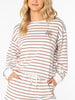 Roxy Surfing Moonlight Stripe Crewneck Sweatshirt Fall 2026