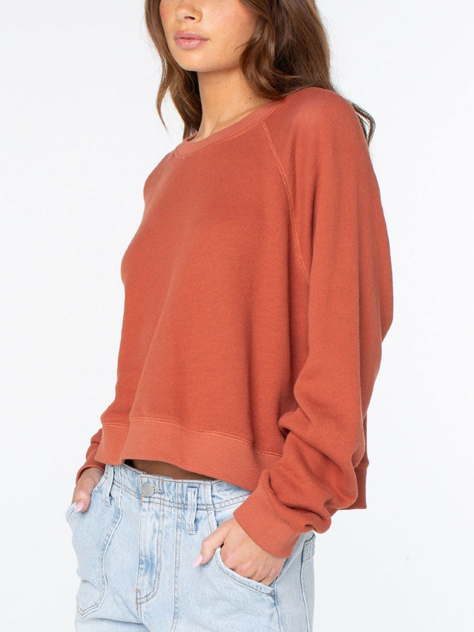 Roxy Golden Hour Crewneck Sweatshirt Fall 2026 | CHUTNEY SOLID (CCH)