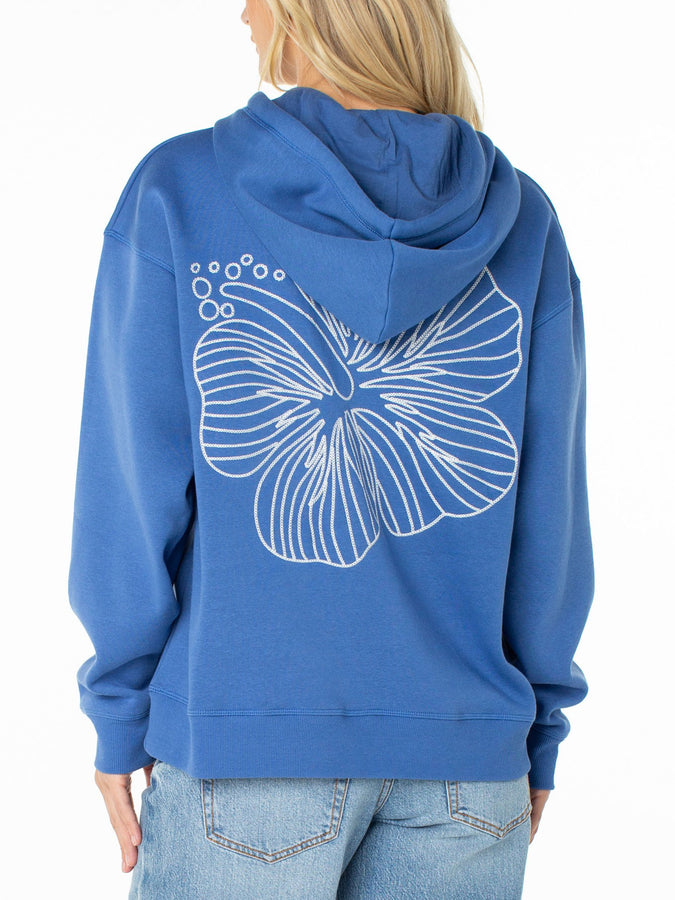 Roxy Wailea Dutch Blue Stitch Hibiscus Hoodie Fall 2026 | DUTCH BLU STCHD HIBISCUS (BDB)