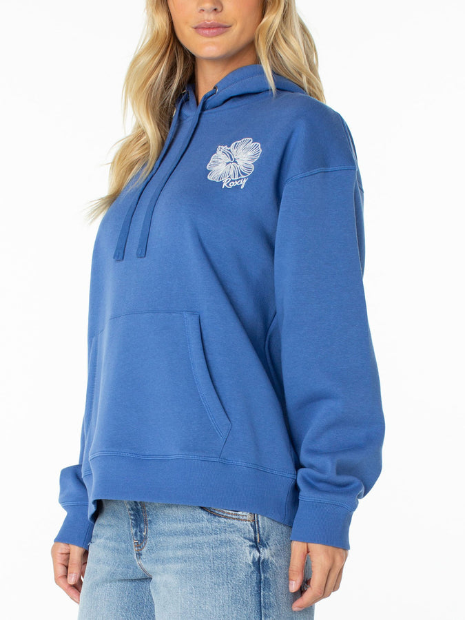 Roxy Wailea Dutch Blue Stitch Hibiscus Hoodie Fall 2026 | DUTCH BLU STCHD HIBISCUS (BDB)