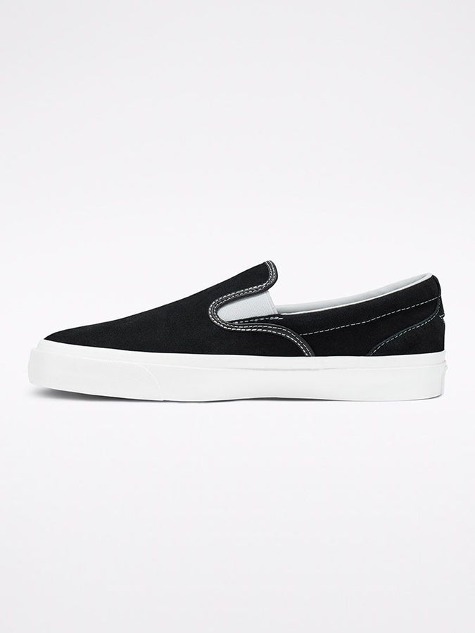 Converse One Star CC Pro Suede Slip-On Black/White Shoes | BLACK/WHITE/WHITE