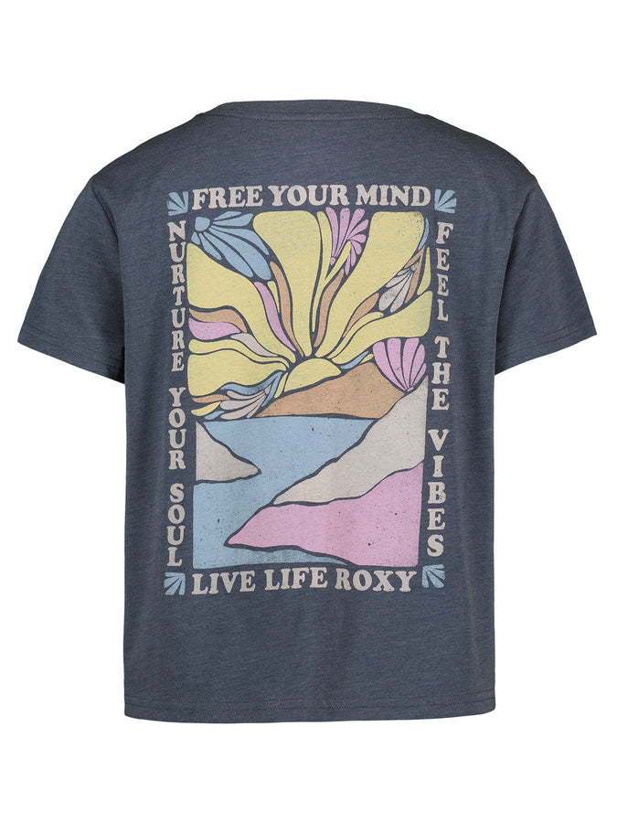 Roxy Free Your Mind T-Shirt Fall 2026 | VINTAGE INDIGO HEATHER (407)