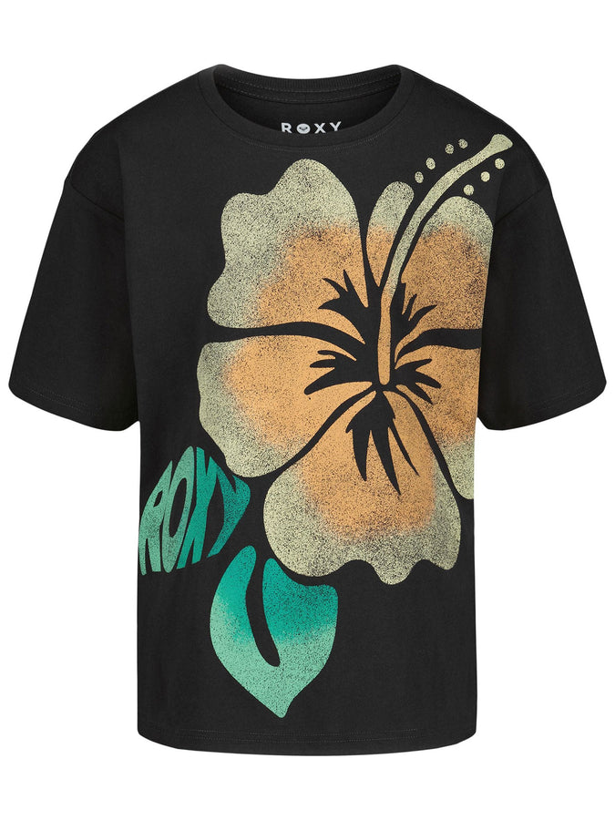 Roxy Hibiscus Oversized T-Shirt Spring 2026 | PHANTOM (020)