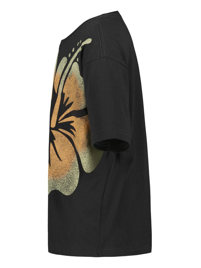 Roxy Hibiscus Oversized T-Shirt Spring 2026 | PHANTOM (020)