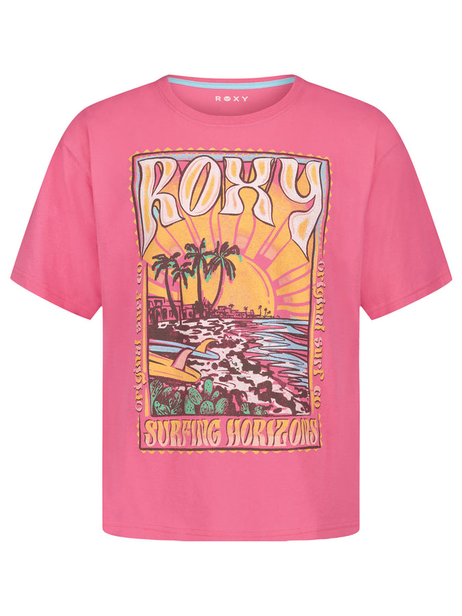 Roxy Horizons Oversized T-Shirt Spring 2026 | PINK BREEZE (694)