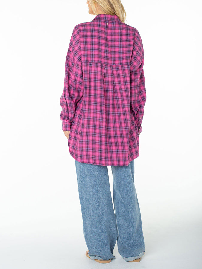 Roxy Driftwood Long Sleeve Buttondown Shirt Fall 2026 | NAVAL ACADEMY SNBRST PLD (BYM)
