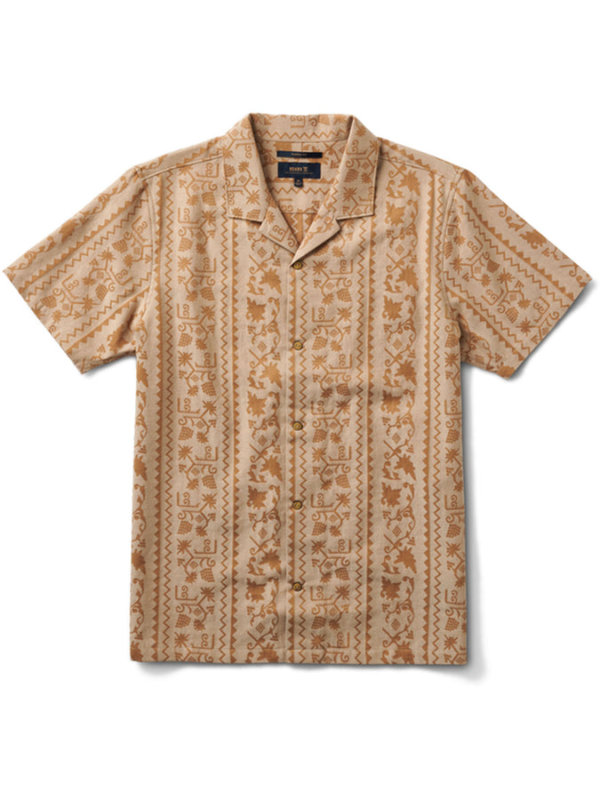 Roark Spring 2024 Gonzo Sarda Almond Short Sleeve Buttondown Shirt | SARDA ALMOND (SDA)