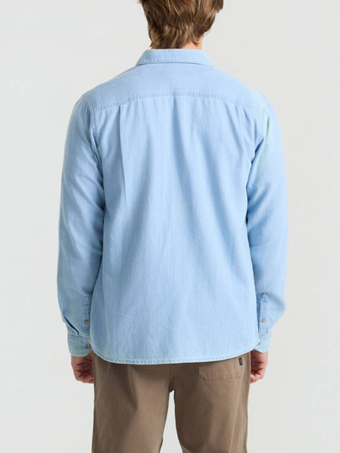 Roark Scholar Chambray Long Sleeve Buttondown Shirt Spring 2026 | WASHED SLATE (BLE)