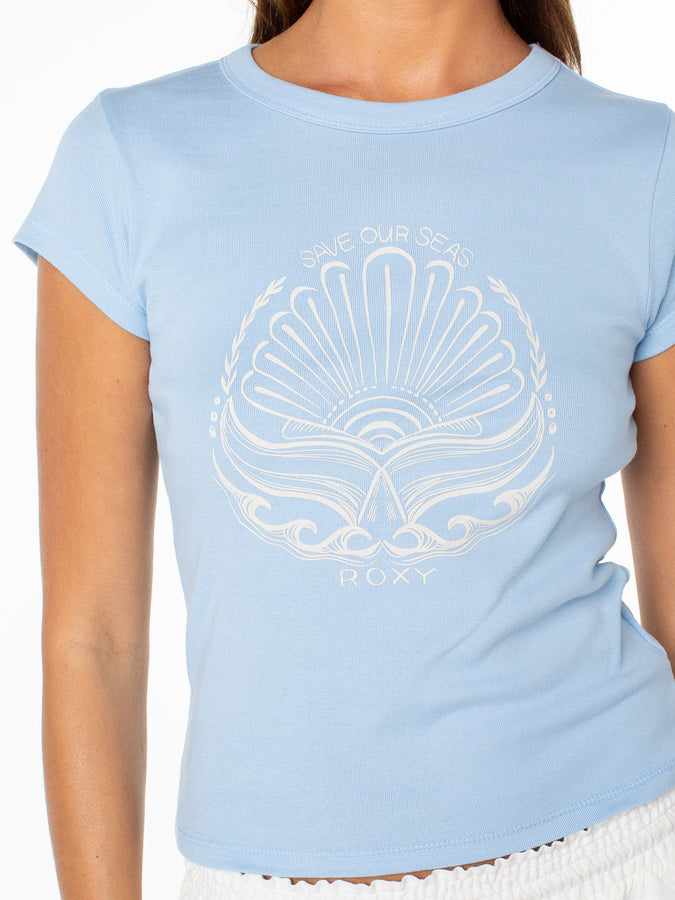 Roxy Save Our Seas 90s T-Shirt Spring 2026 | AIRY BLUE SAVE OUR SEAS (BAY)