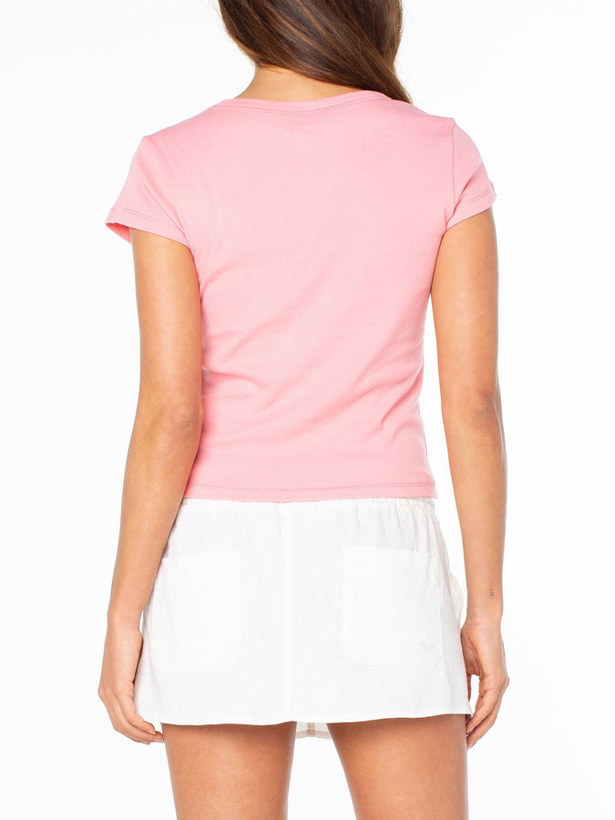 Roxy Okjnawa Stripe 90s T-Shirt Spring 2026 | STRWBRR PNK OKINAWA STR (PSW)