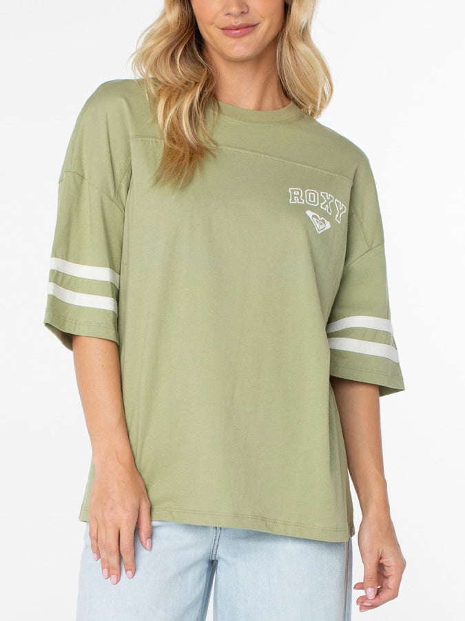 Roxy Game Day T-Shirt Fall 2026 | OIL GREEN CLASSIC UNI (GLD)